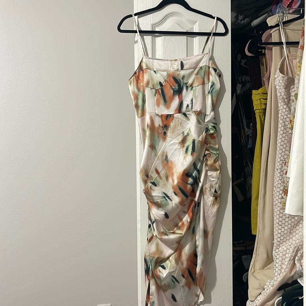 Asymmetrical midi dress